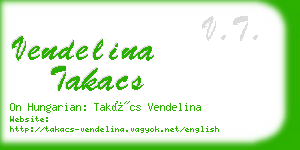 vendelina takacs business card